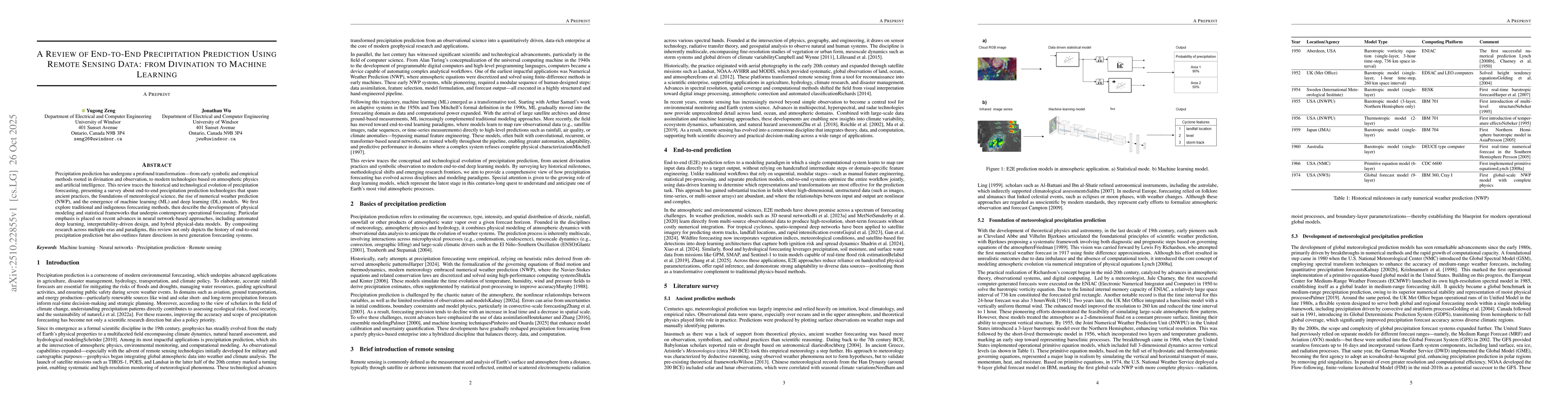 Thumbnail for A Review of End-to-End Precipitation Prediction Using Remote Sensing
  Data: from Divination to Machine Learning