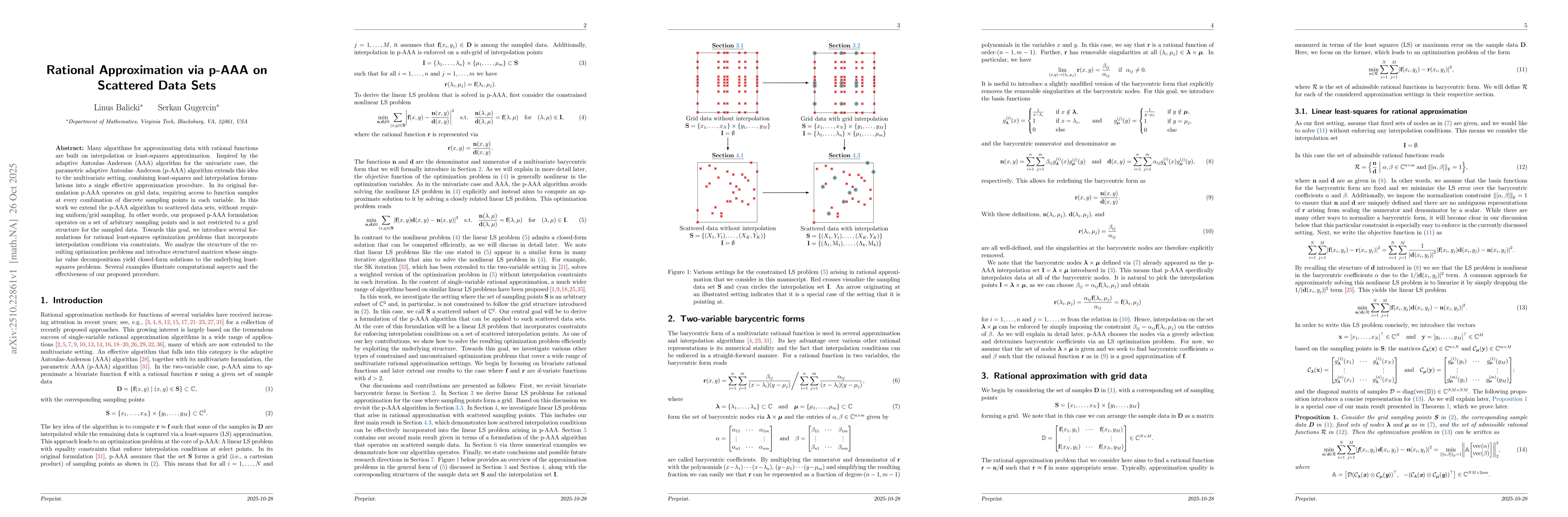 Thumbnail for Multivariate Rational Approximation of Scattered Data Using the p-AAA
  Algorithm