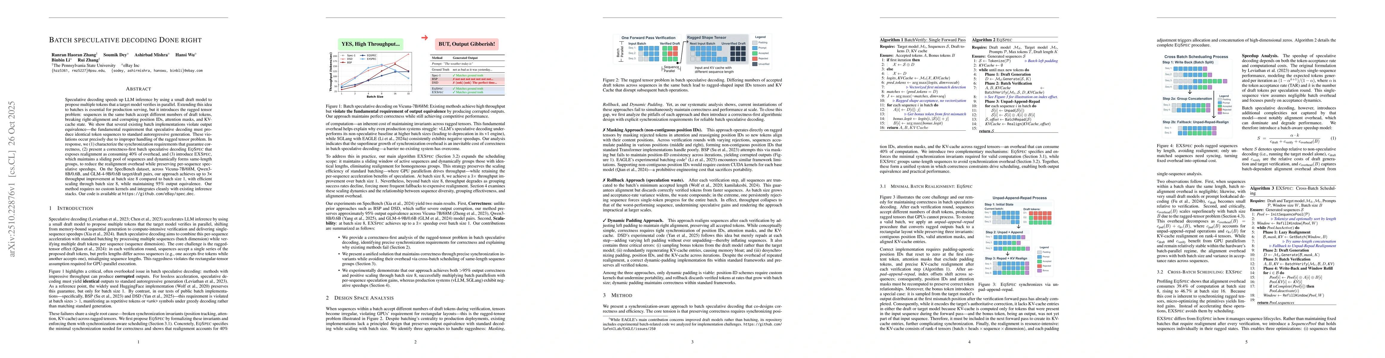Thumbnail for Batch Speculative Decoding Done Right