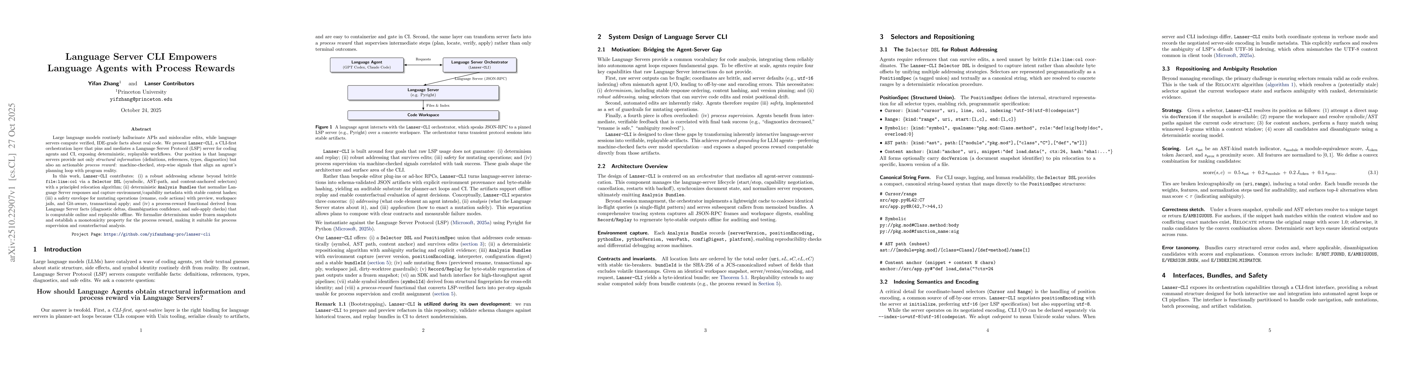 Thumbnail for Language Server CLI Empowers Language Agents with Process Rewards