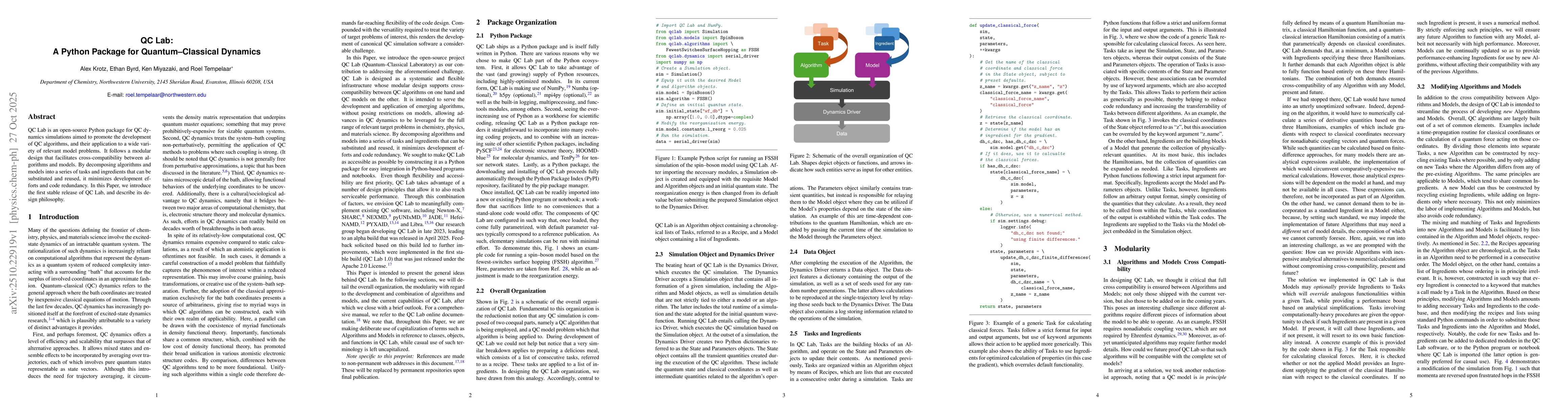Thumbnail for QC Lab: A Python Package for Quantum-Classical Dynamics