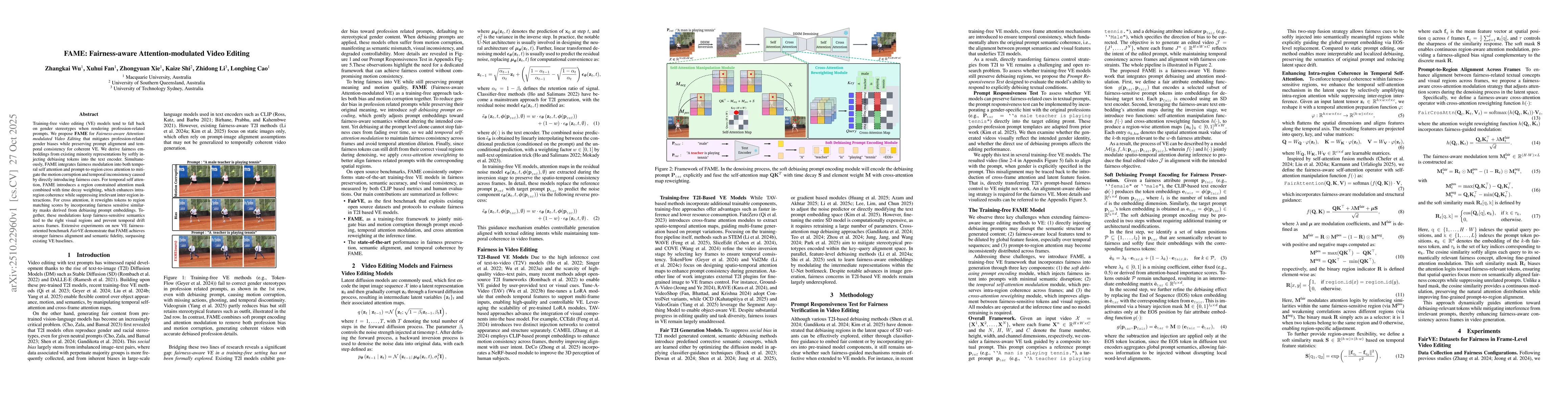 Thumbnail for FAME: Fairness-aware Attention-modulated Video Editing