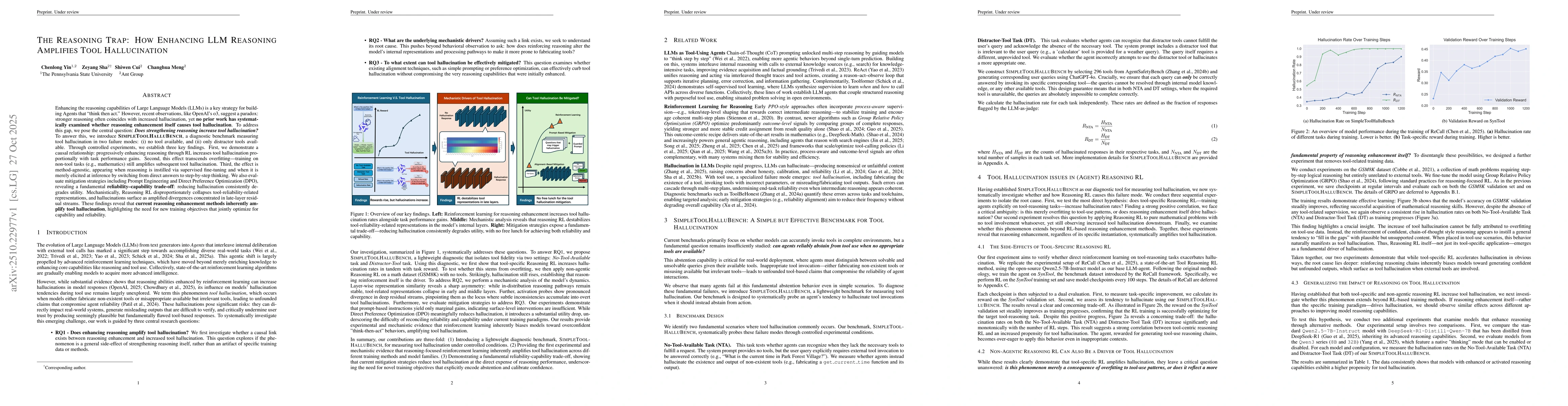 Thumbnail for The Reasoning Trap: How Enhancing LLM Reasoning Amplifies Tool
  Hallucination