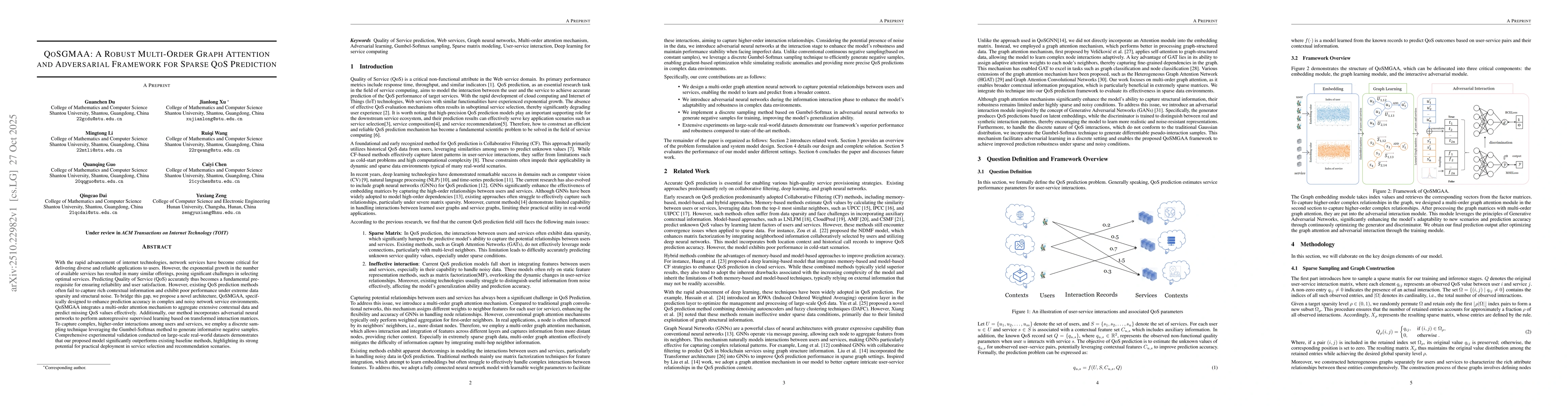 Thumbnail for QoSGMAA: A Robust Multi-Order Graph Attention and Adversarial Framework
  for Sparse QoS Prediction