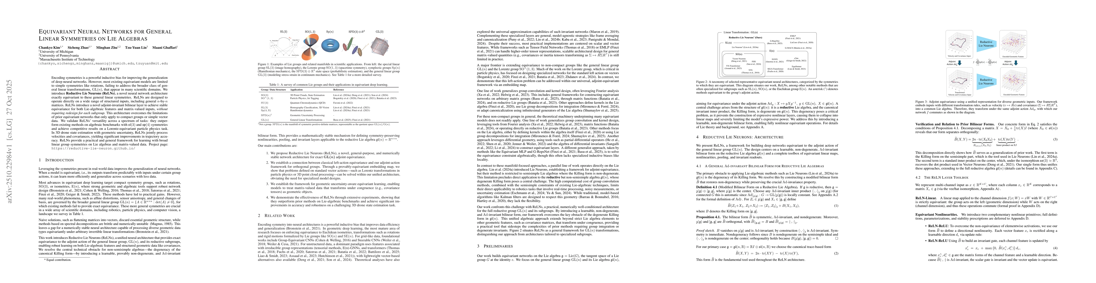 Thumbnail for Equivariant Neural Networks for General Linear Symmetries on Lie
  Algebras