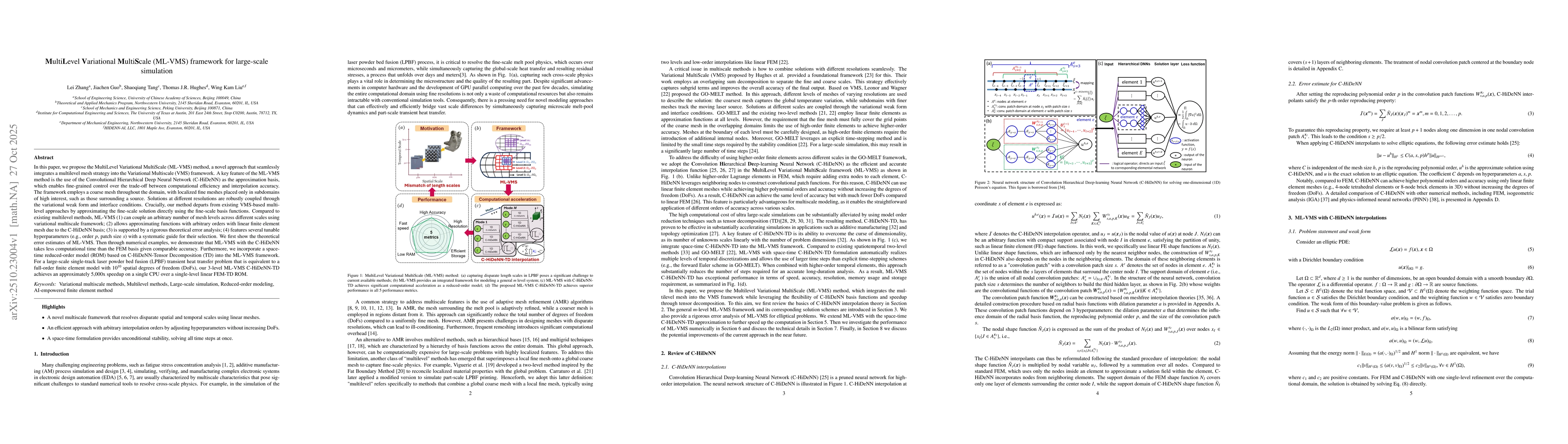 Thumbnail for MultiLevel Variational MultiScale (ML-VMS) framework for large-scale
  simulation