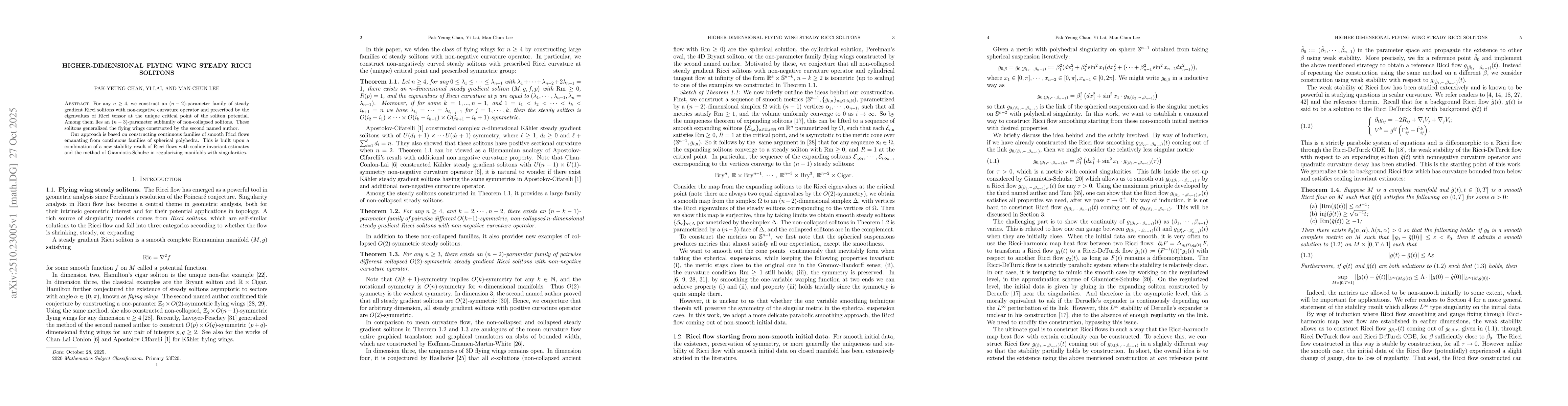 Thumbnail for Higher-dimensional flying wing Steady Ricci Solitons