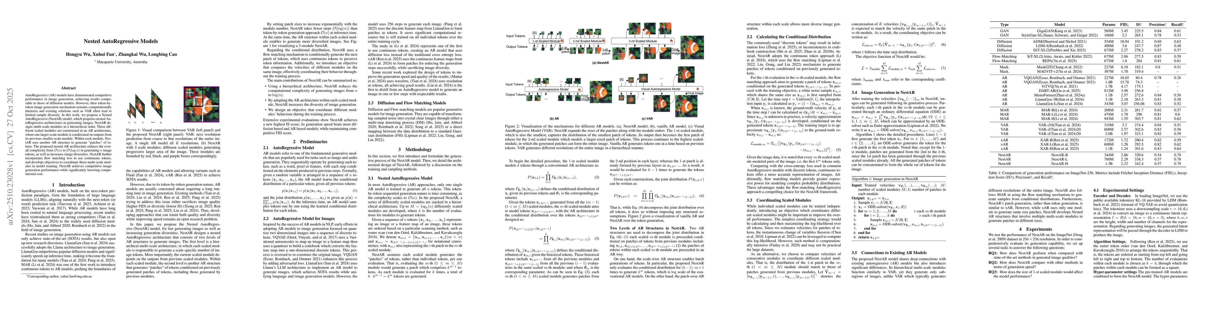 Thumbnail for Nested AutoRegressive Models
