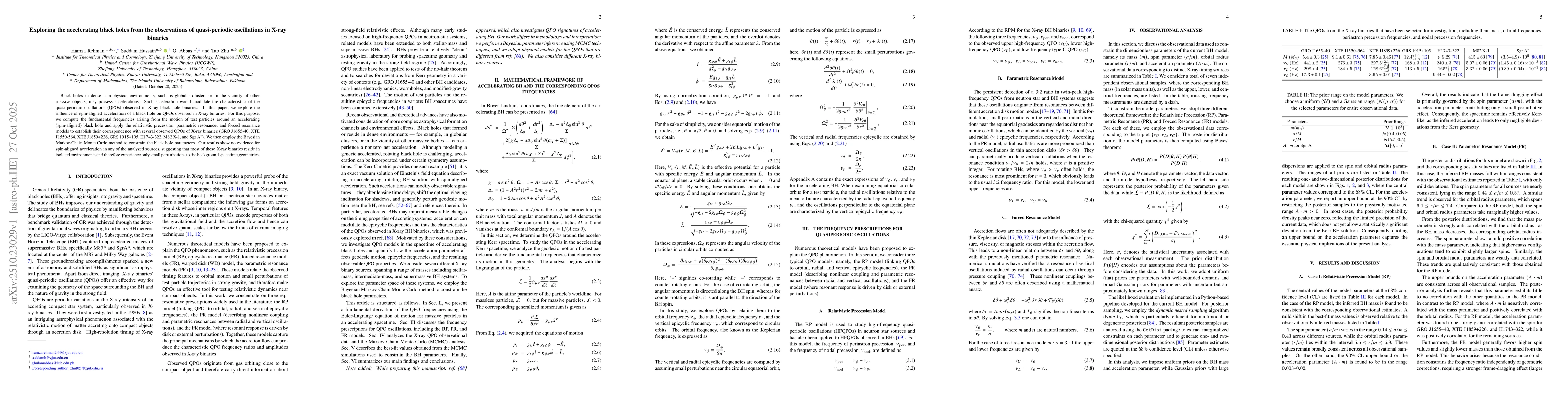 Thumbnail for Exploring the accelerating black holes from the observations of
  quasi-periodic oscillations in X-ray binaries