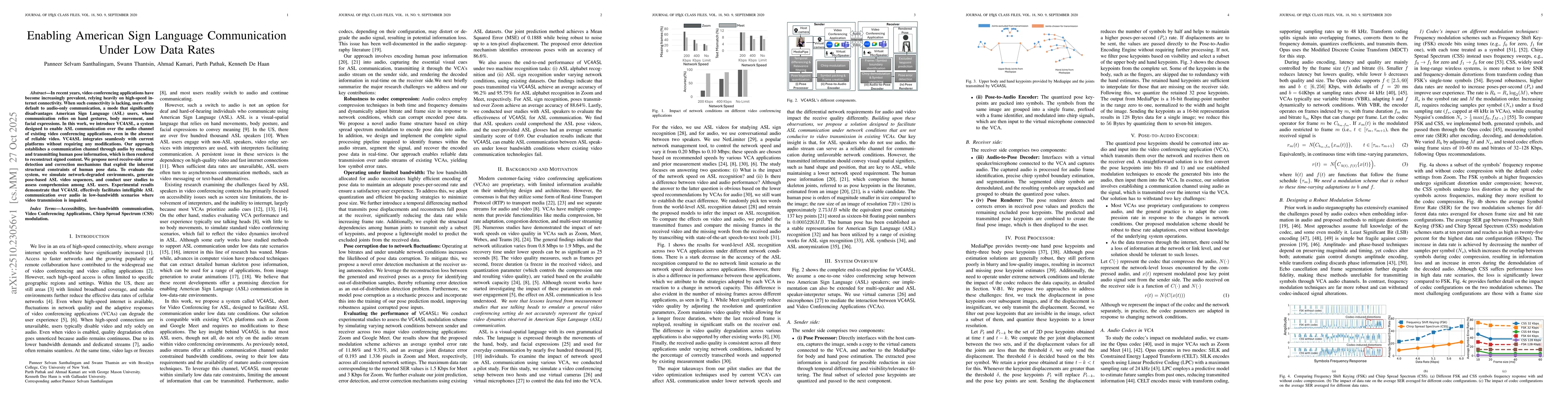 Thumbnail for Enabling American Sign Language Communication Under Low Data Rates