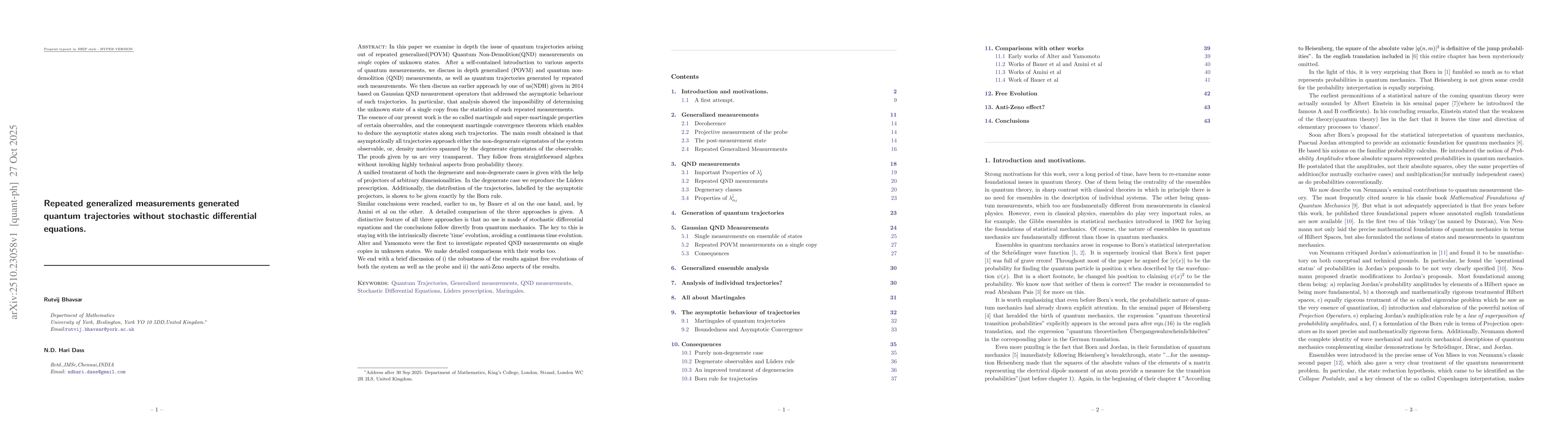 Thumbnail for Repeated generalized measurements generated quantum trajectories without
  stochastic differential equations