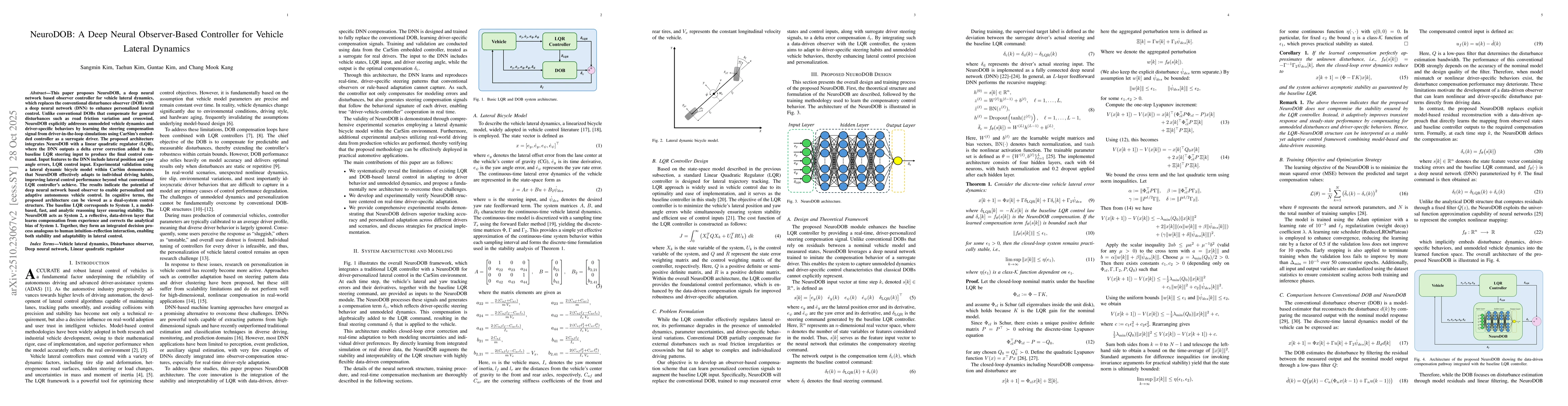 Thumbnail for NeuroDOB: A Deep Neural Observer-Based Controller for Vehicle Lateral
  Dynamics