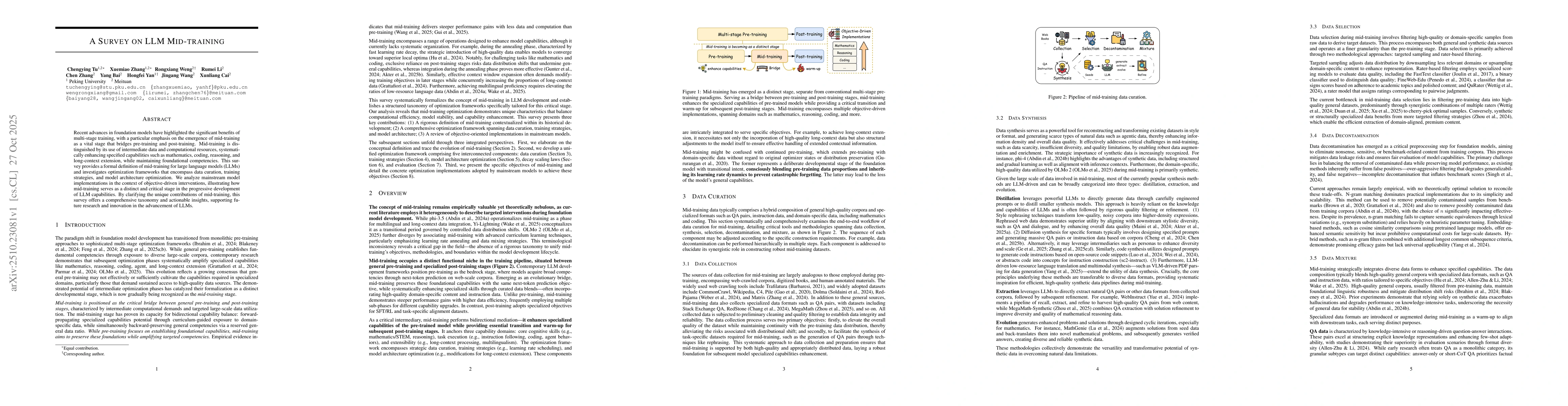 Thumbnail for A Survey on LLM Mid-training