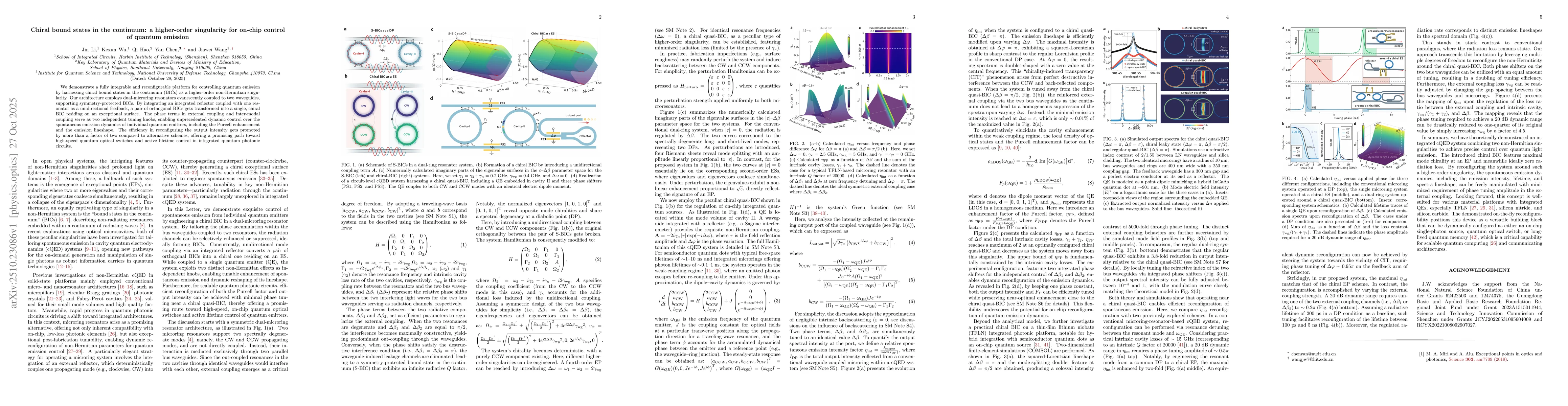 Thumbnail for Chiral bound states in the continuum: a higher-order singularity for
  on-chip control of quantum emission