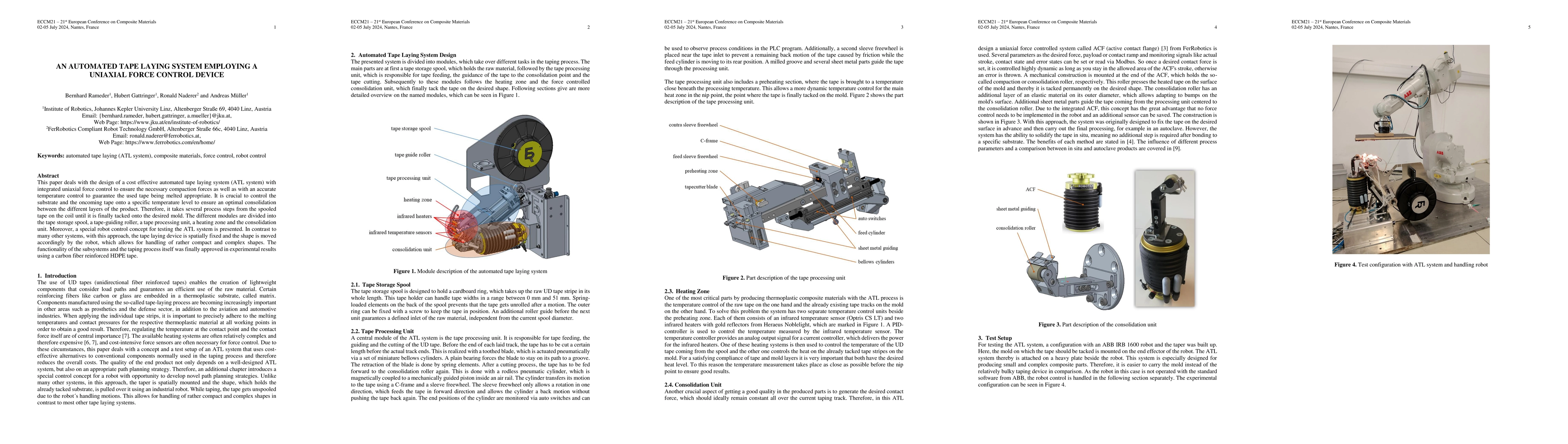 Thumbnail for An Automated Tape Laying System Employing a Uniaxial Force Control
  Device