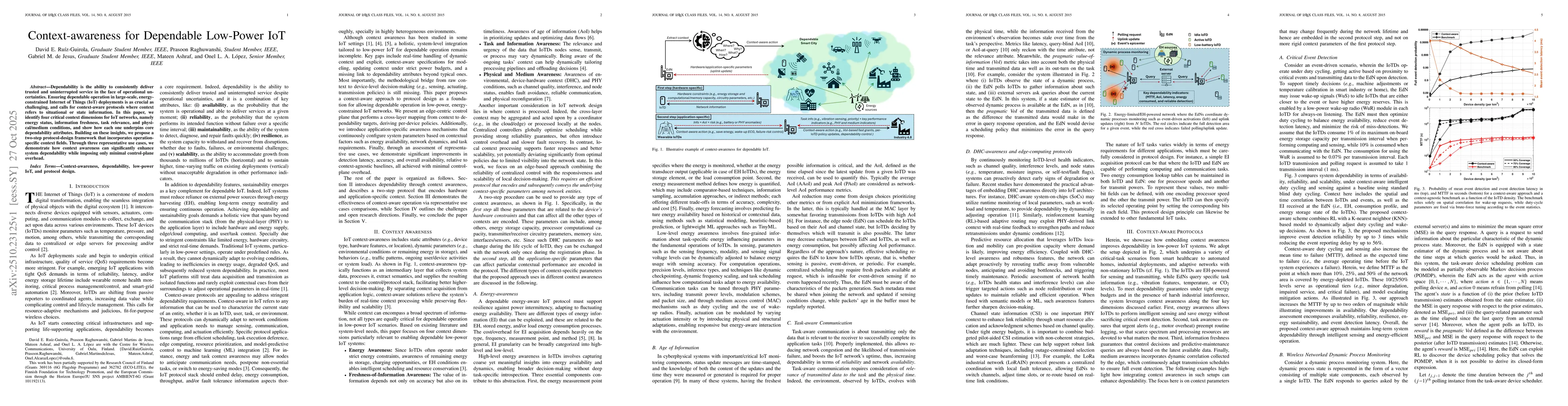 Thumbnail for Context-awareness for Dependable Low-Power IoT