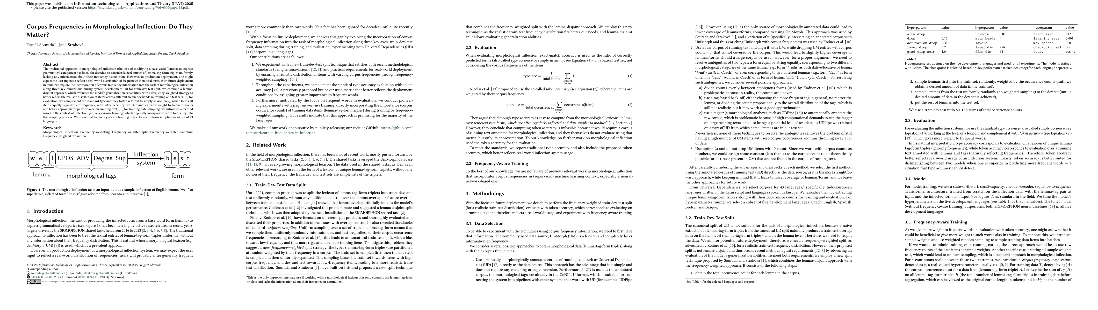 Thumbnail for Corpus Frequencies in Morphological Inflection: Do They Matter?