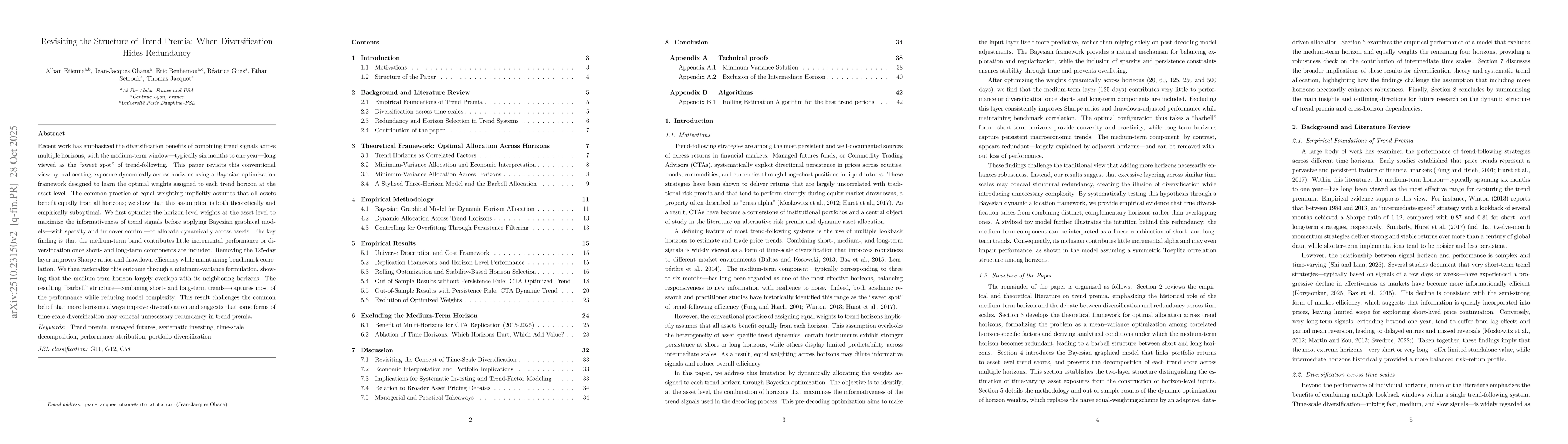 Thumbnail for Revisiting the Structure of Trend Premia: When Diversification Hides
  Redundancy