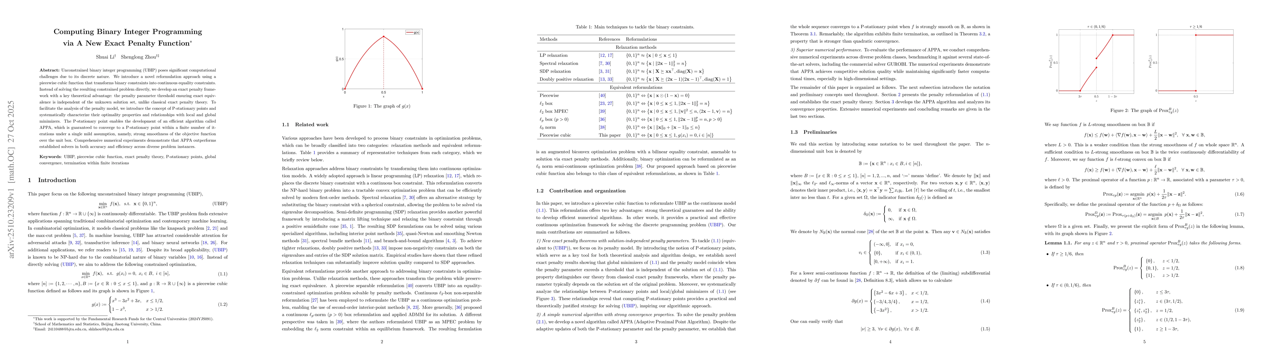 Thumbnail for Computing Binary Integer Programming via A New Exact Penalty Function