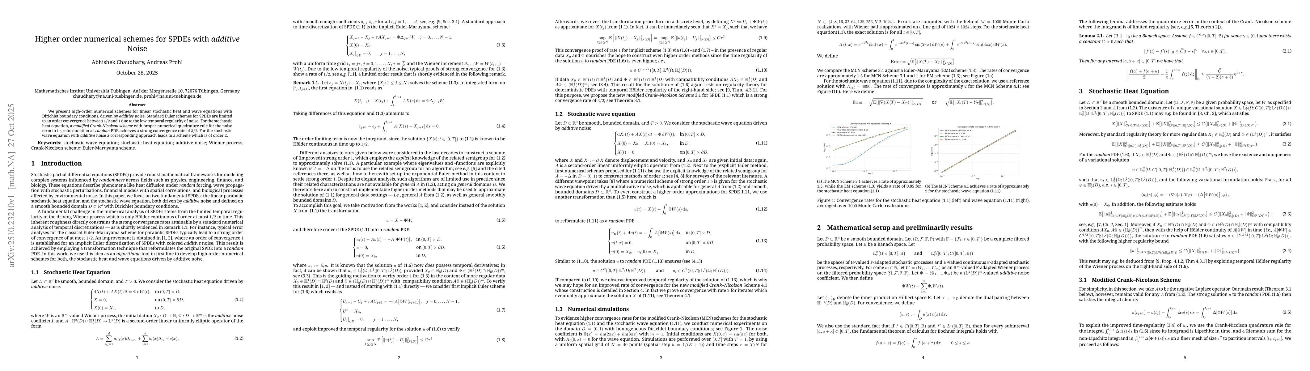 Thumbnail for Higher order numerical schemes for SPDEs with additive Noise