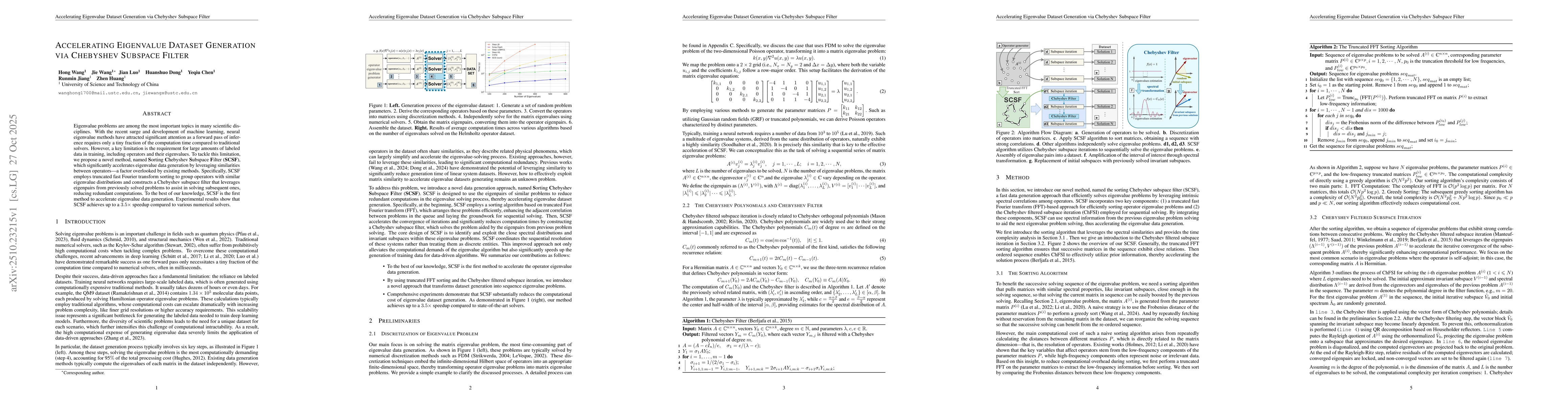 Thumbnail for Accelerating Eigenvalue Dataset Generation via Chebyshev Subspace Filter