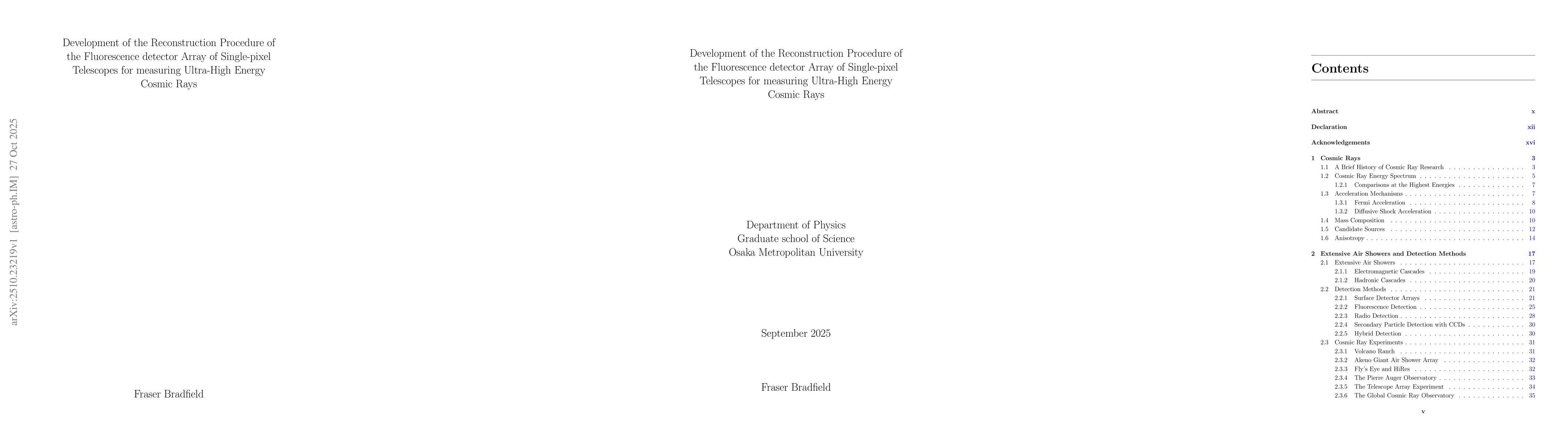Thumbnail for Development of the Reconstruction Procedure of the Fluorescence detector
  Array of Single-pixel Telescopes for measuring Ultra-High Energy Cosmic Rays