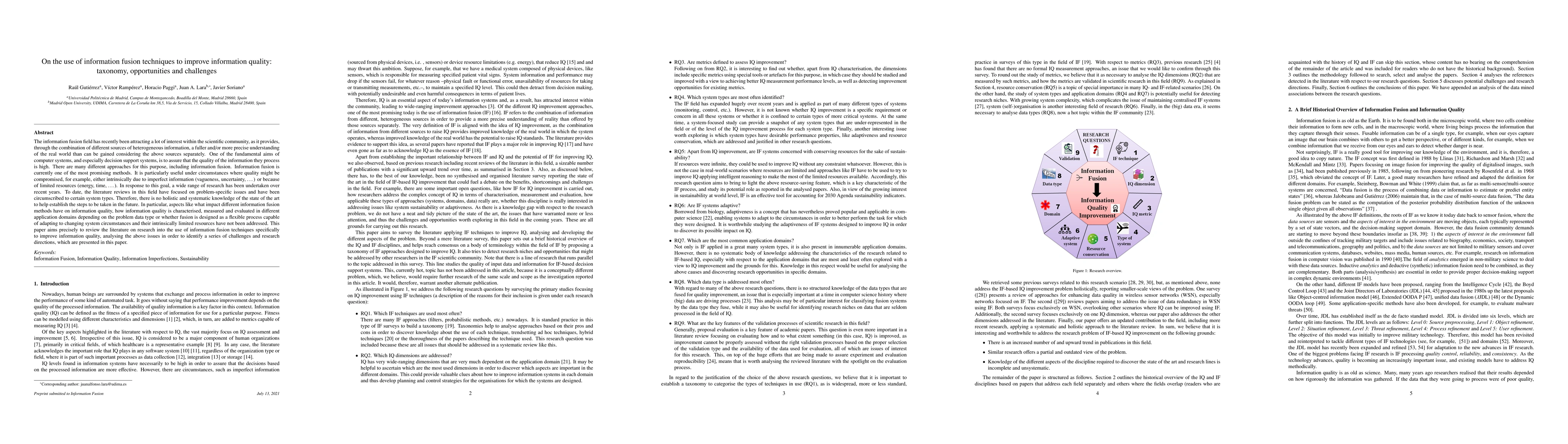 Thumbnail for On the use of information fusion techniques to improve information
  quality: Taxonomy, opportunities and challenges