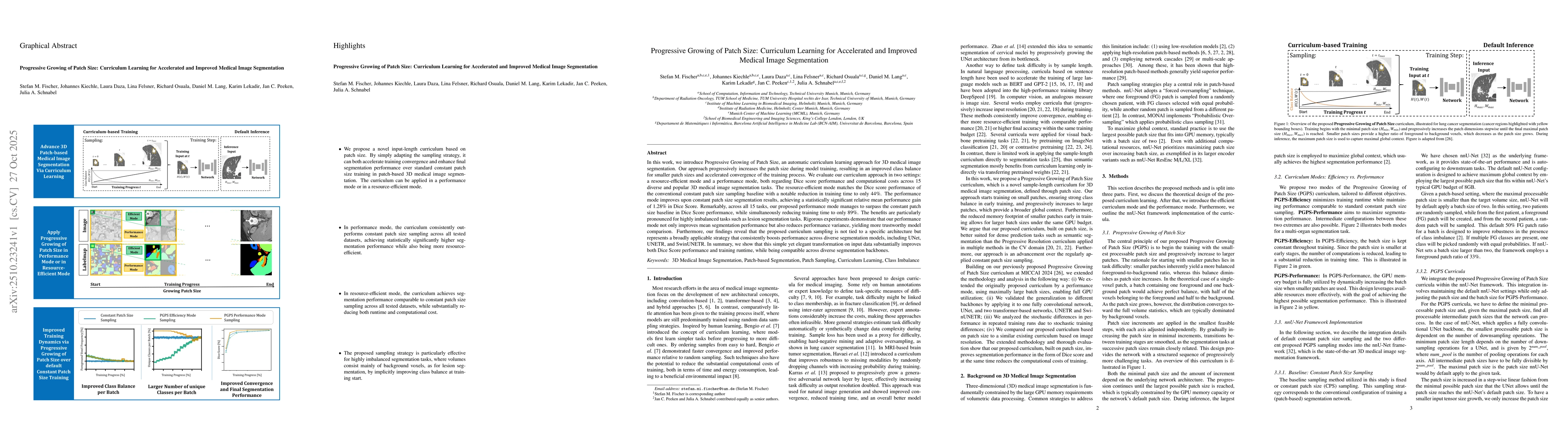 Thumbnail for Progressive Growing of Patch Size: Curriculum Learning for Accelerated
  and Improved Medical Image Segmentation
