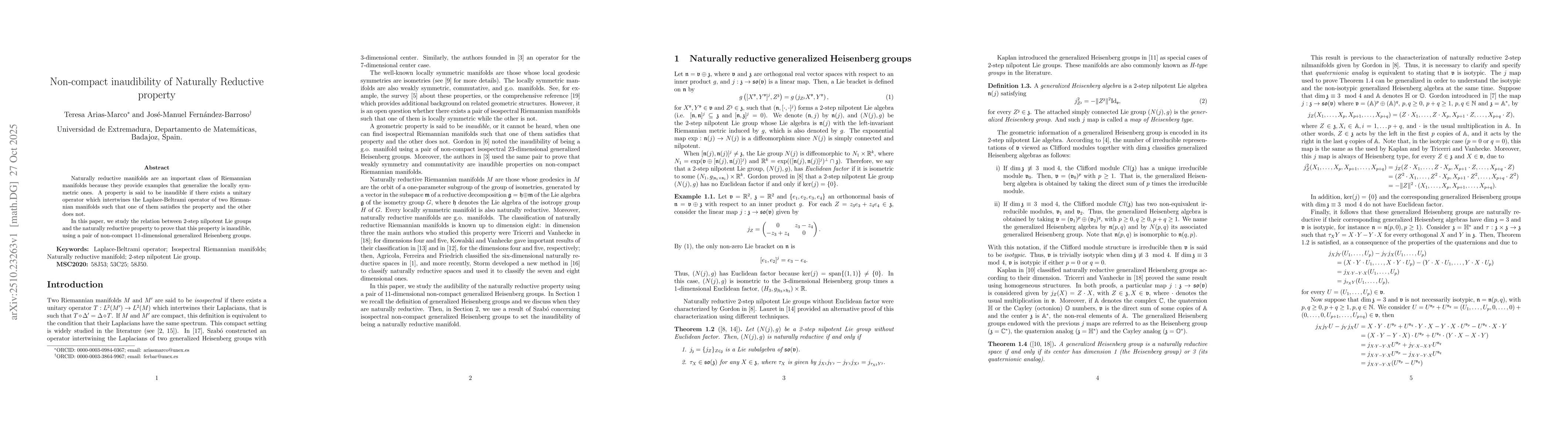 Thumbnail for Non-compact inaudibility of Naturally Reductive property