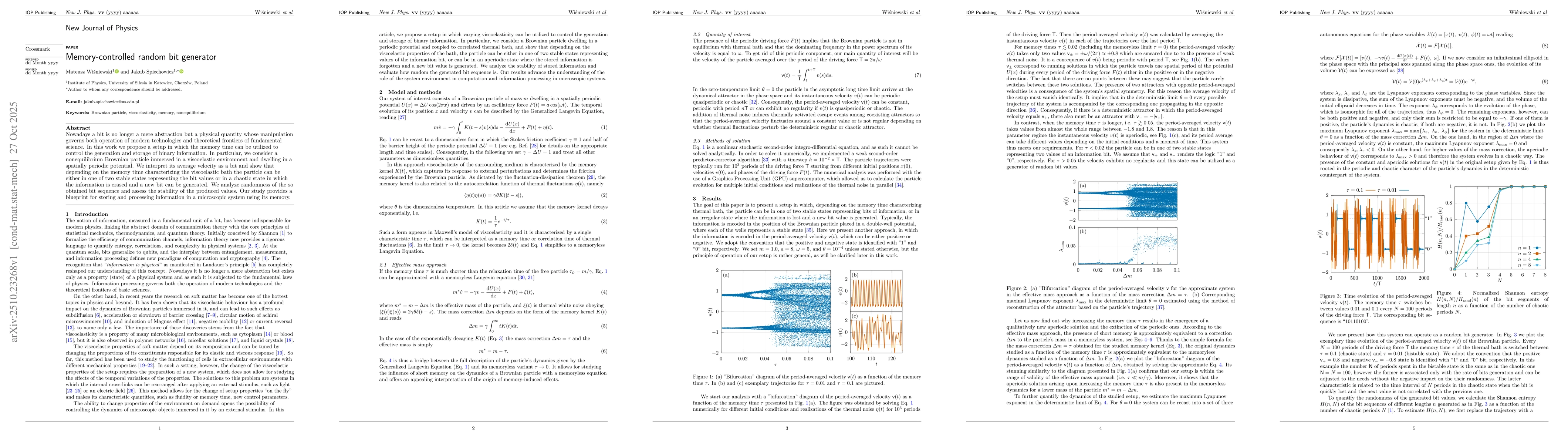 Thumbnail for Memory-controlled random bit generator