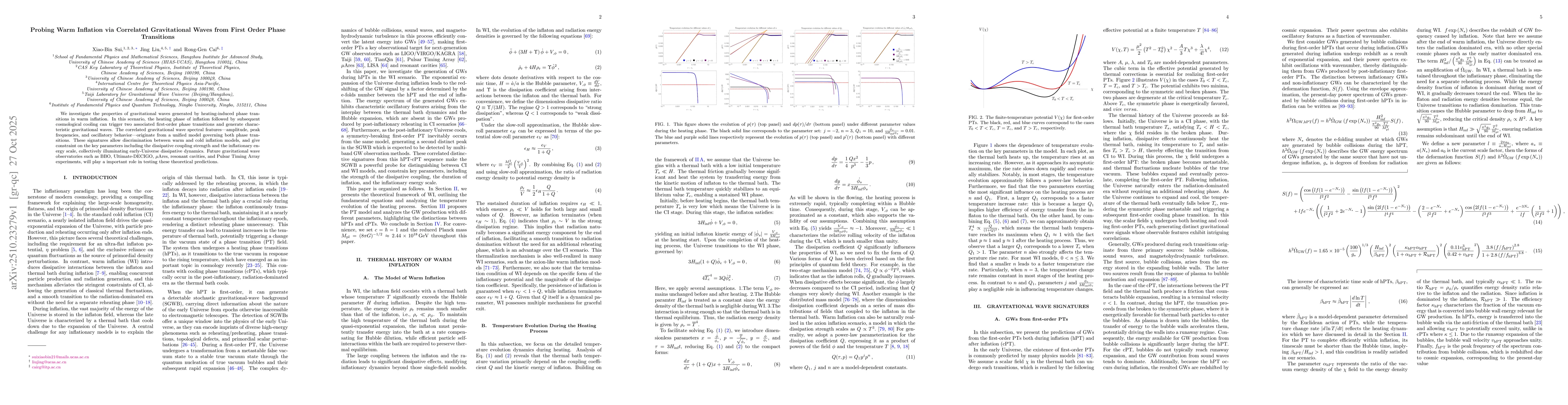 Thumbnail for Probing Warm Inflation via Correlated Gravitational Waves from First
  Order Phase Transitions