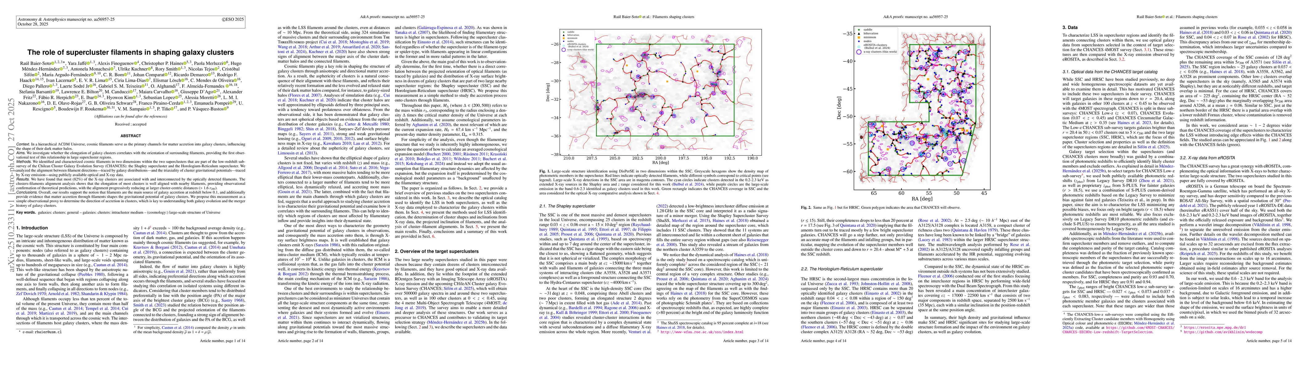 Thumbnail for The role of supercluster filaments in shaping galaxy clusters