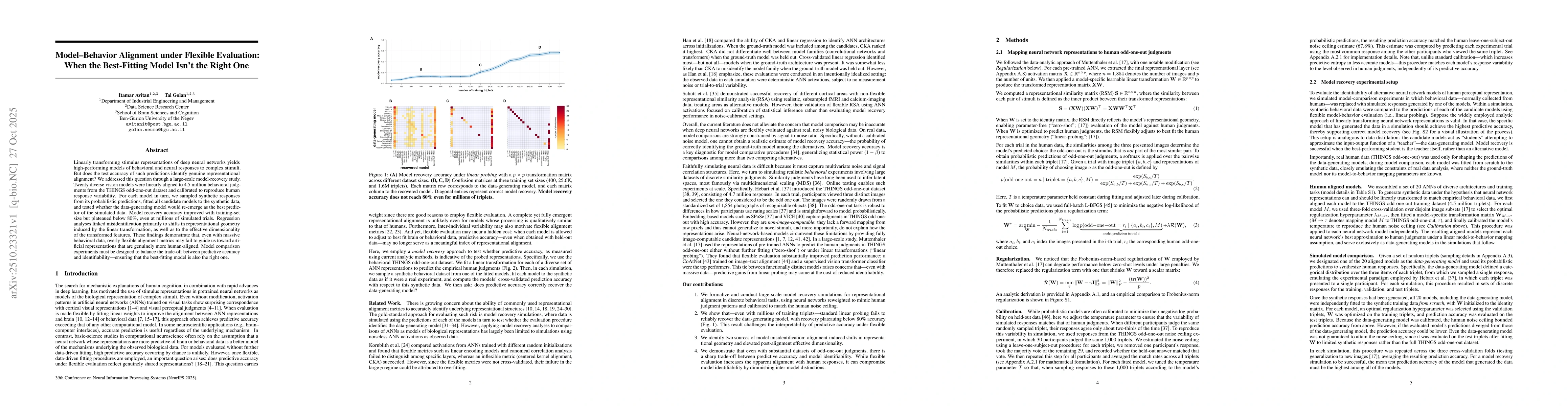 Thumbnail for Model-Behavior Alignment under Flexible Evaluation: When the
  Best-Fitting Model Isn't the Right One