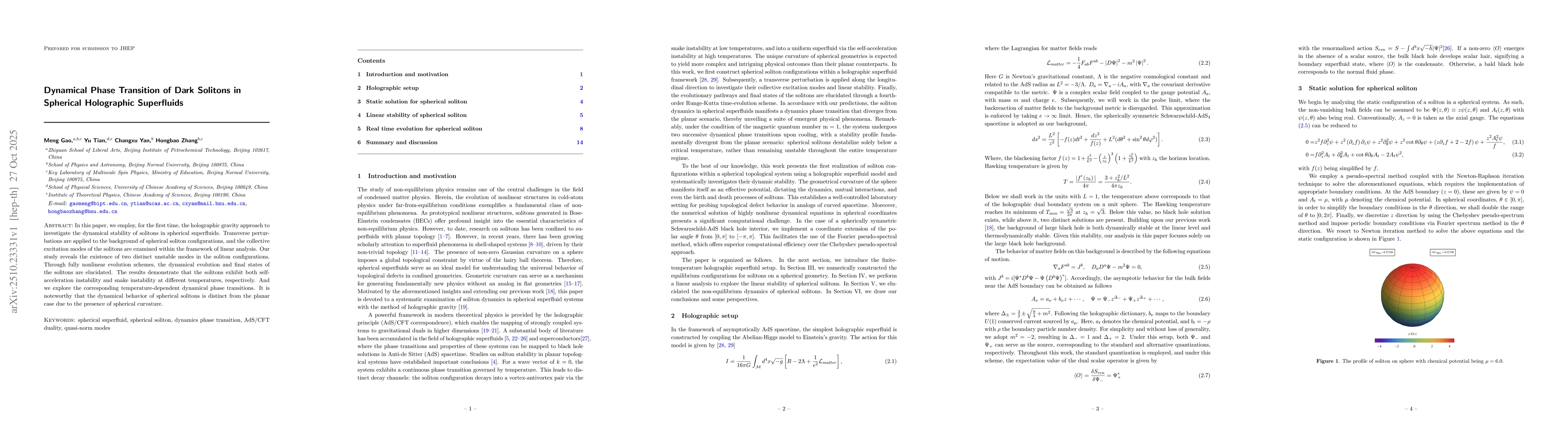 Thumbnail for Dynamical Phase Transition of Dark Solitons in Spherical Holographic
  Superfluids