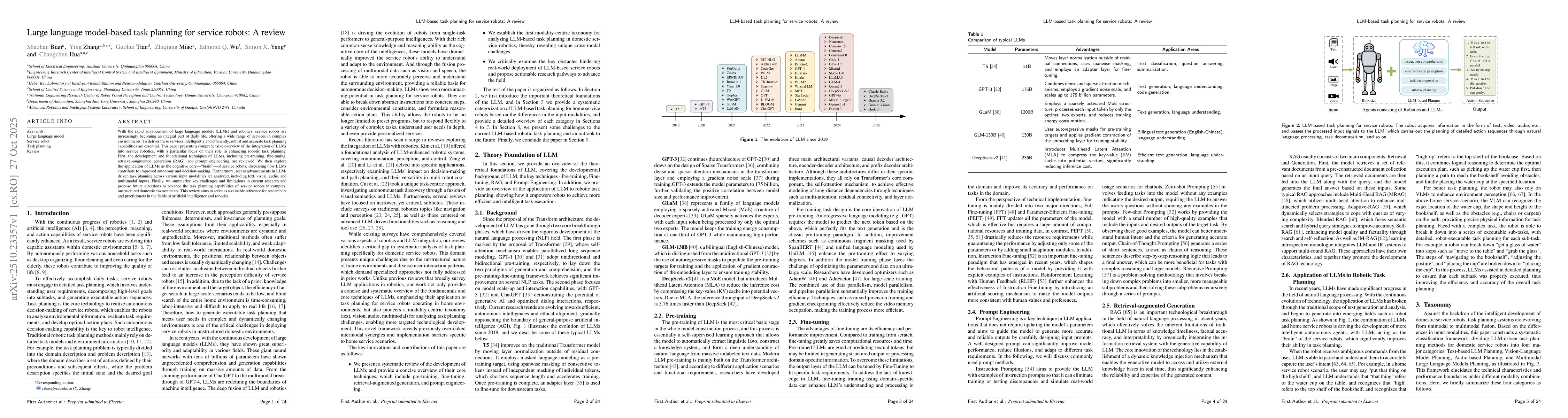 Thumbnail for Large language model-based task planning for service robots: A review