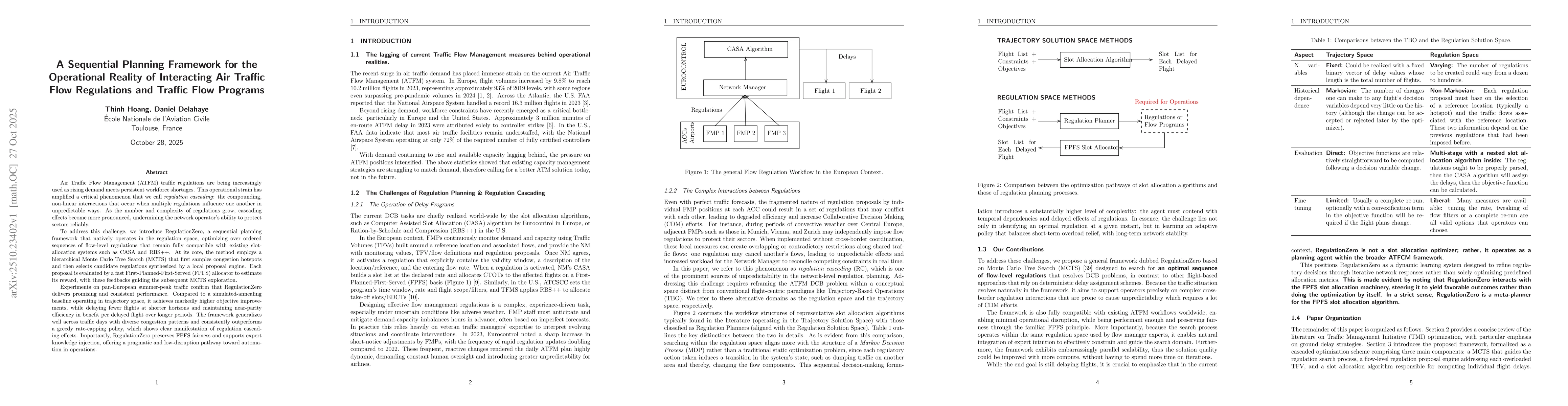 Thumbnail for A Sequential Planning Framework for the Operational Reality of
  Interacting Air Traffic Flow Regulations and Traffic Flow Programs