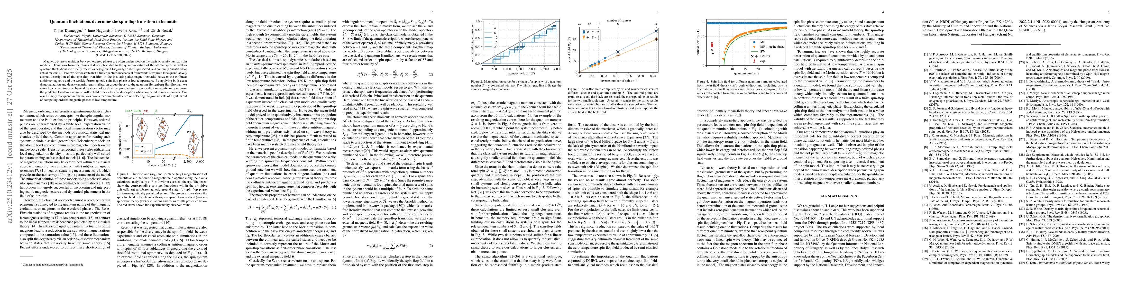 Thumbnail for Quantum fluctuations determine the spin-flop transition in hematite