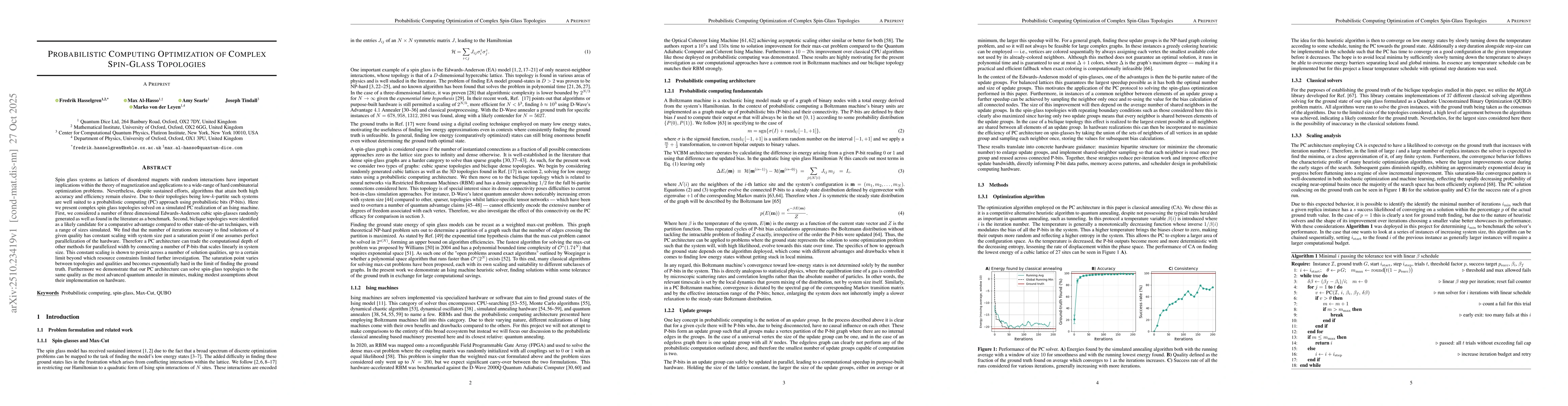 Thumbnail for Probabilistic Computing Optimization of Complex Spin-Glass Topologies