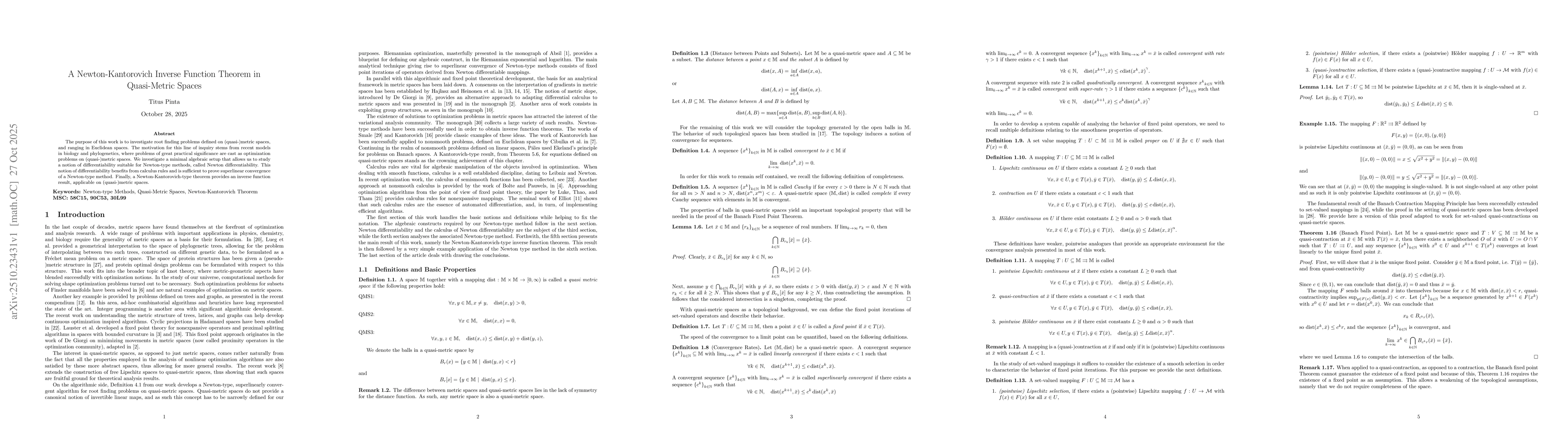 Thumbnail for A Newton-Kantorovich Inverse Function Theorem in Quasi-Metric Spaces