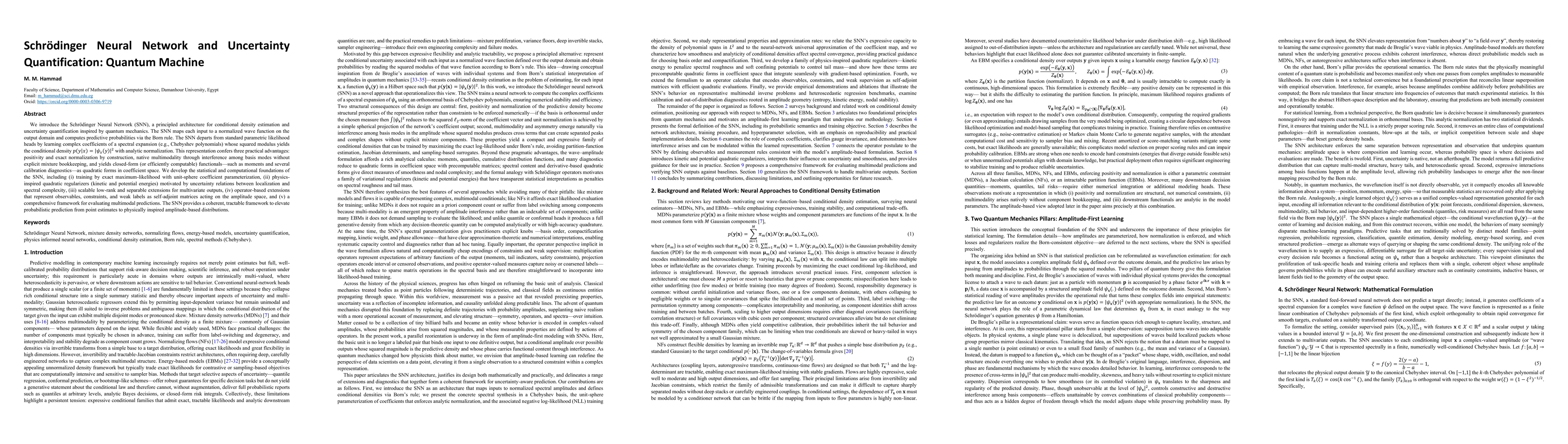 Thumbnail for Schrodinger Neural Network and Uncertainty Quantification: Quantum
  Machine