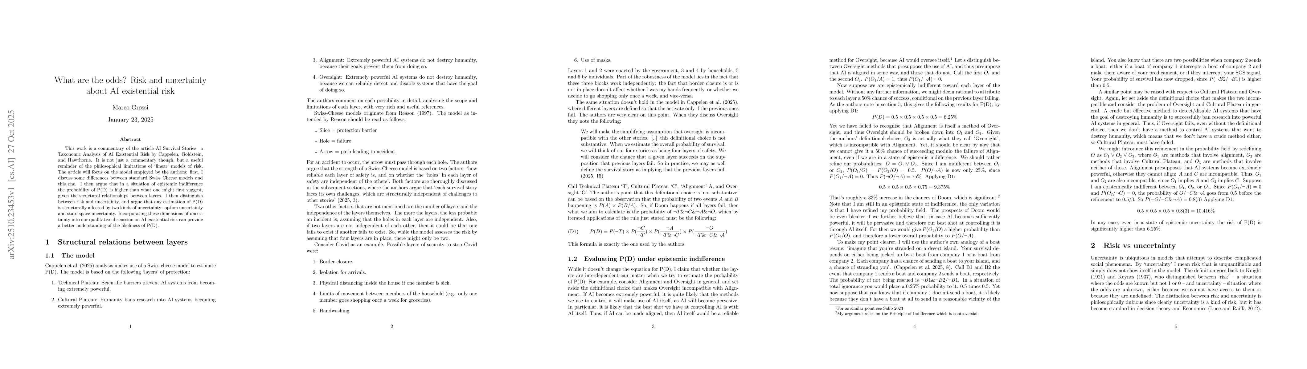 Thumbnail for What are the odds? Risk and uncertainty about AI existential risk