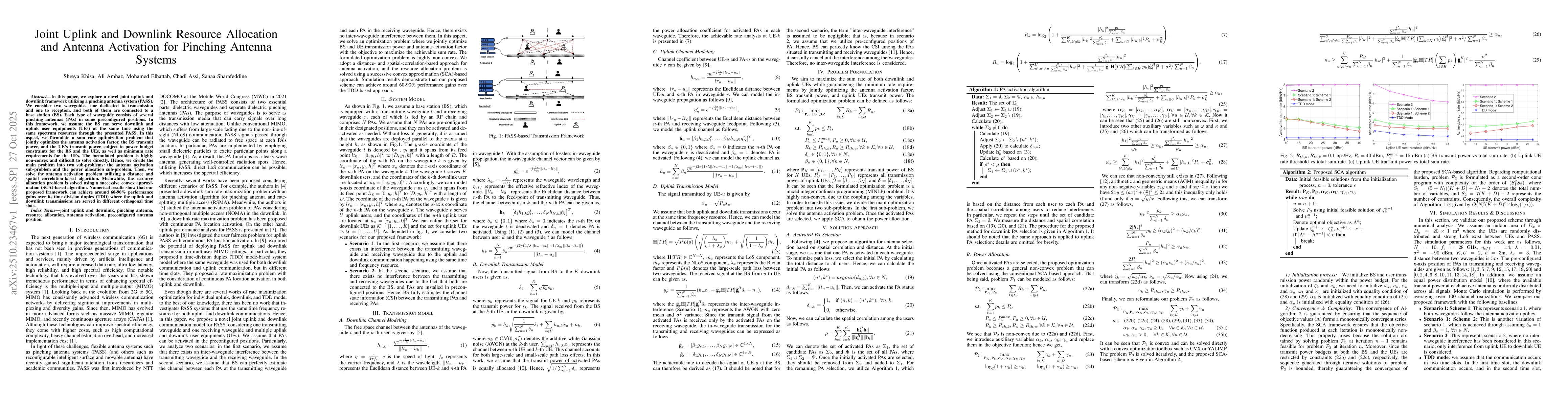 Thumbnail for Joint Uplink and Downlink Resource Allocation and Antenna Activation for
  Pinching Antenna Systems