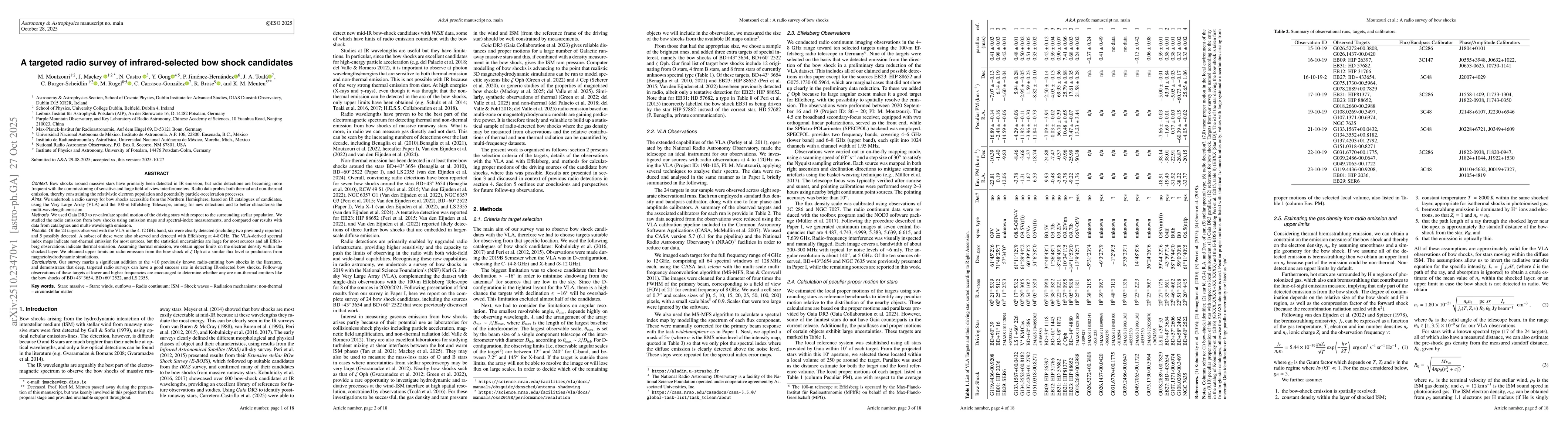 Thumbnail for A targeted radio survey of infrared-selected bow shock candidates