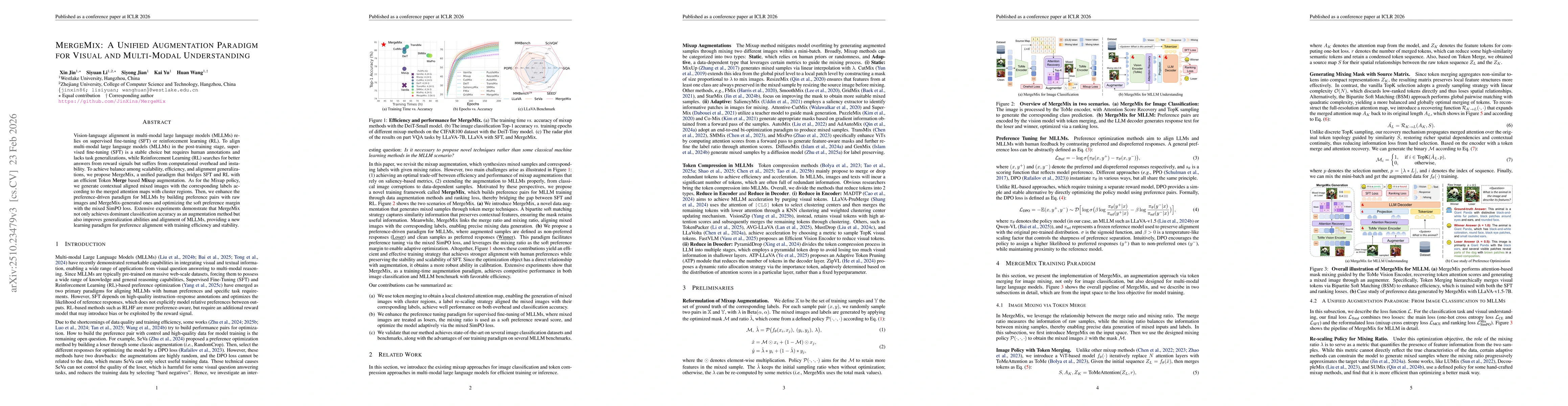 Thumbnail for MergeMix: A Unified Augmentation Paradigm for Visual and Multi-Modal Understanding
