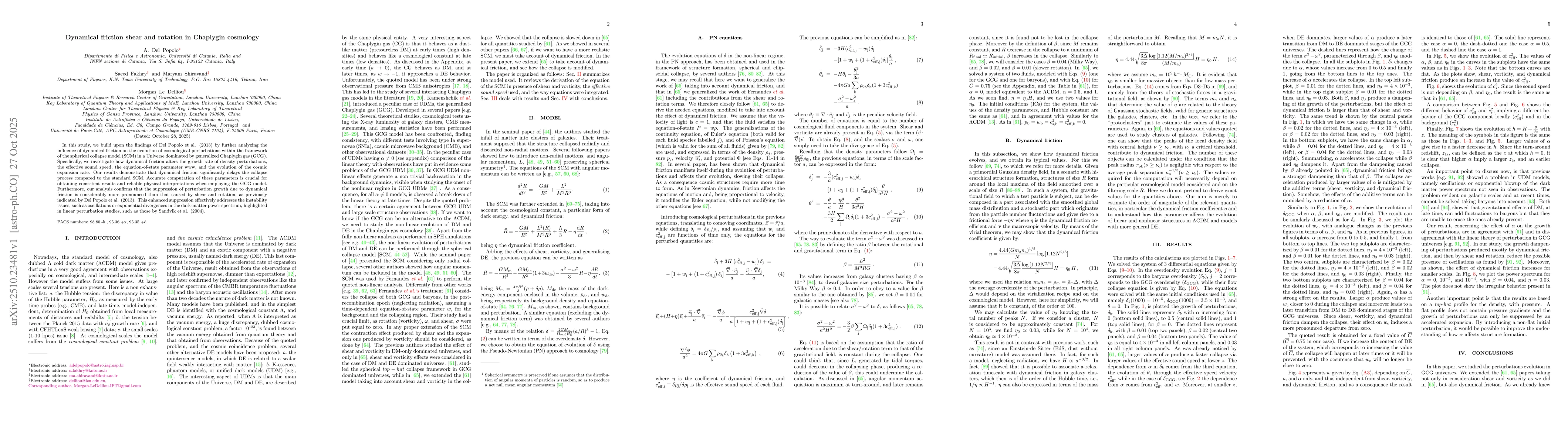 Thumbnail for Dynamical friction shear and rotation in Chaplygin cosmology