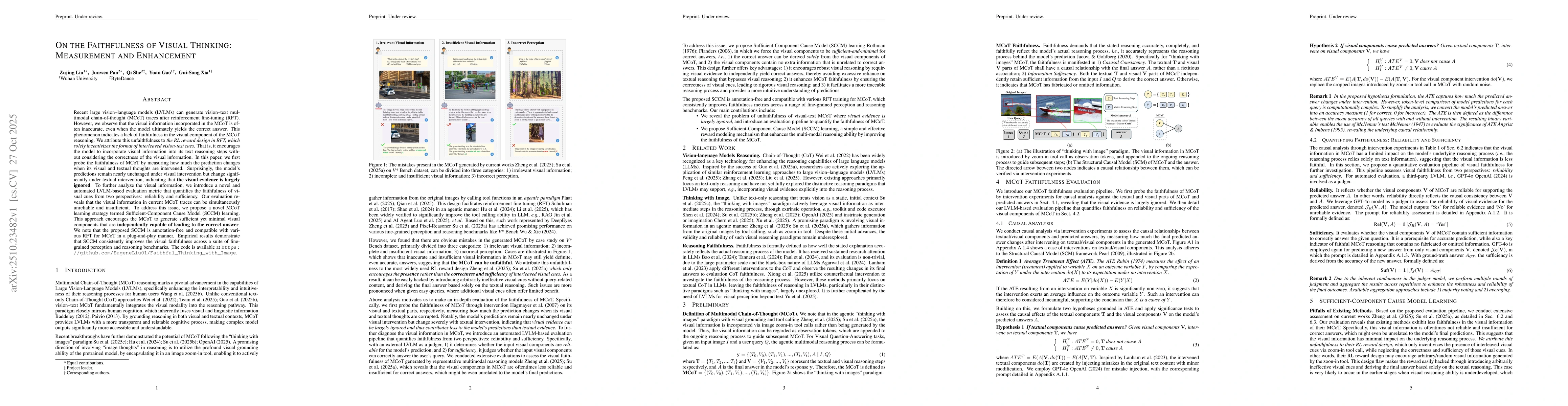 Thumbnail for On the Faithfulness of Visual Thinking: Measurement and Enhancement