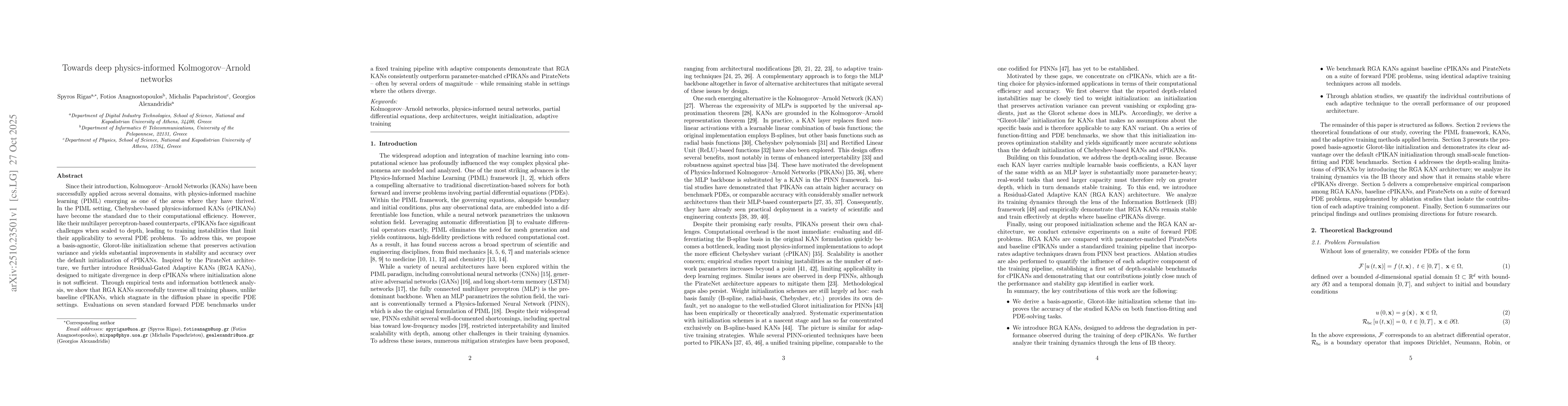 Thumbnail for Towards Deep Physics-Informed Kolmogorov-Arnold Networks