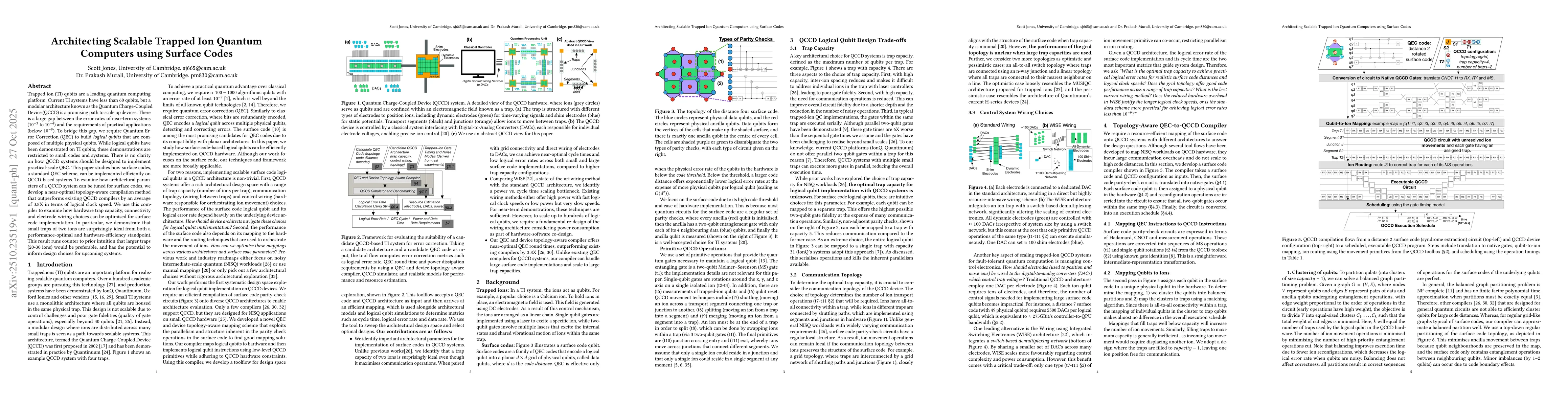 Thumbnail for Architecting Scalable Trapped Ion Quantum Computers using Surface Codes