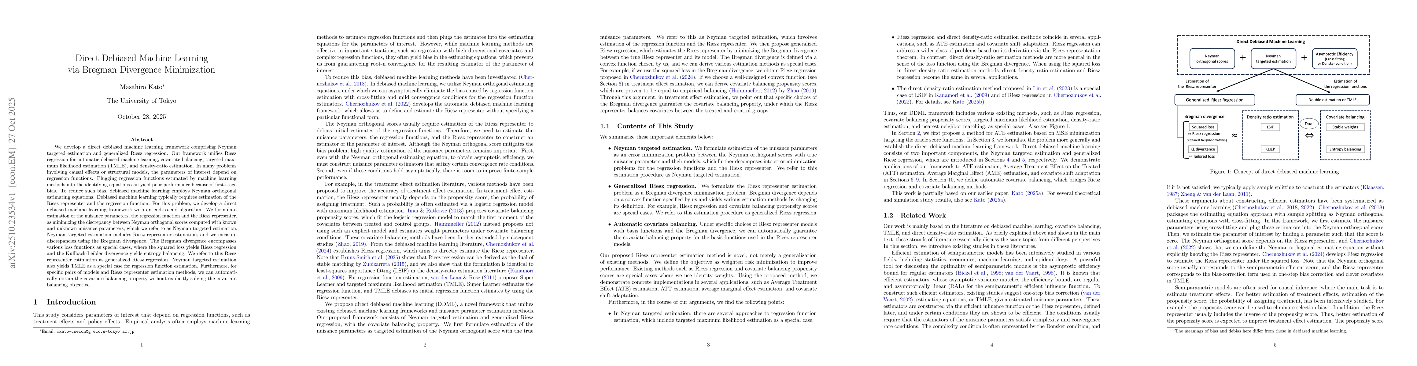 Thumbnail for Direct Debiased Machine Learning via Bregman Divergence Minimization