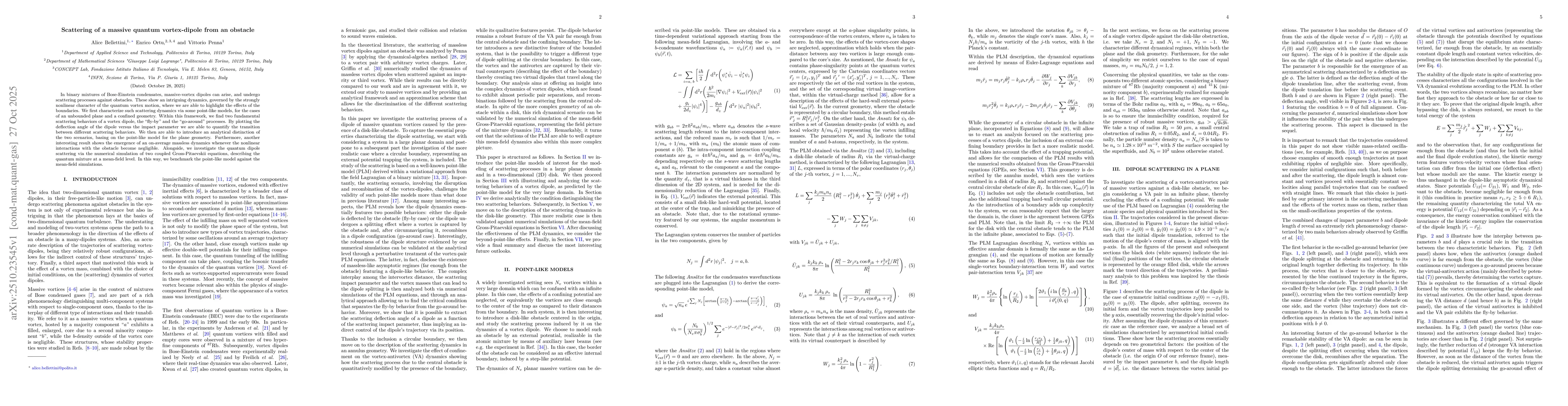 Thumbnail for Scattering of a massive quantum vortex-dipole from an obstacle